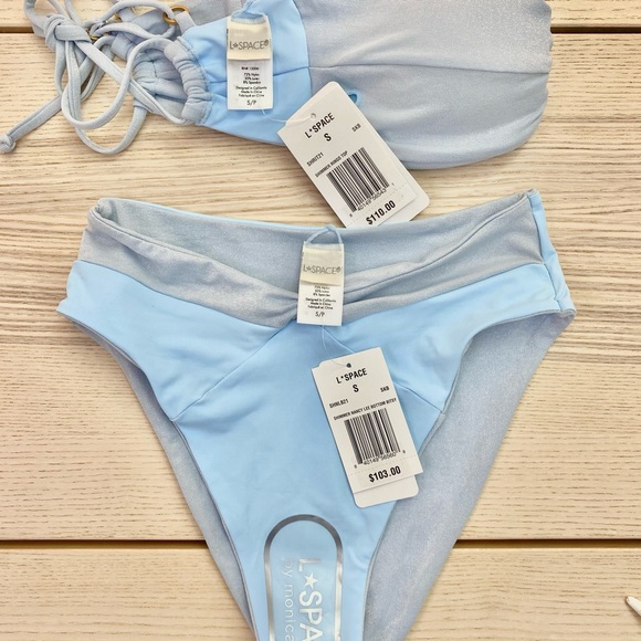 L*SPACE  Shimmer Ringo Bikini Top + Shimmer Nancy Lee Bitsy Bottom - Picture 4 of 6